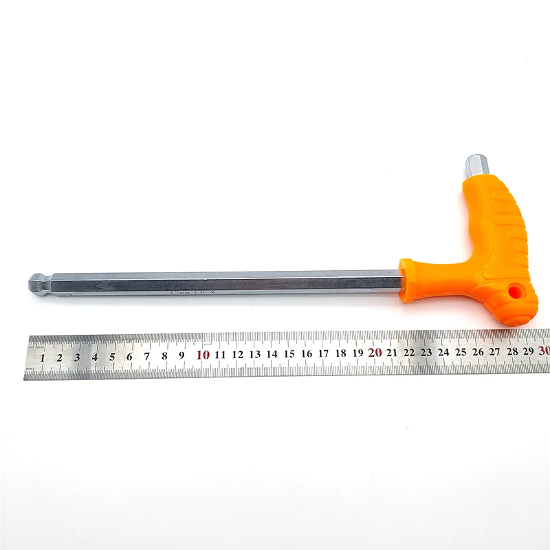12 мм L-образная пластиковая ручка с двуглавой шестигранной головкой гаечный ключ CRV стальной с плоской головкой гаечный ключ с шаровой головкой 1