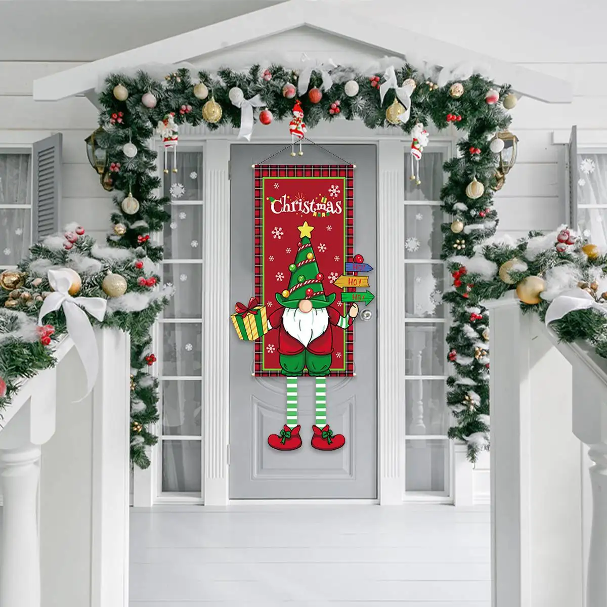 Веселого Рождества, Подвесной флаг, Рождественские украшения для дверей дома, Рождественские украшения, Рождественские подарки Navidad Decor 2023 Новый год 2024 4