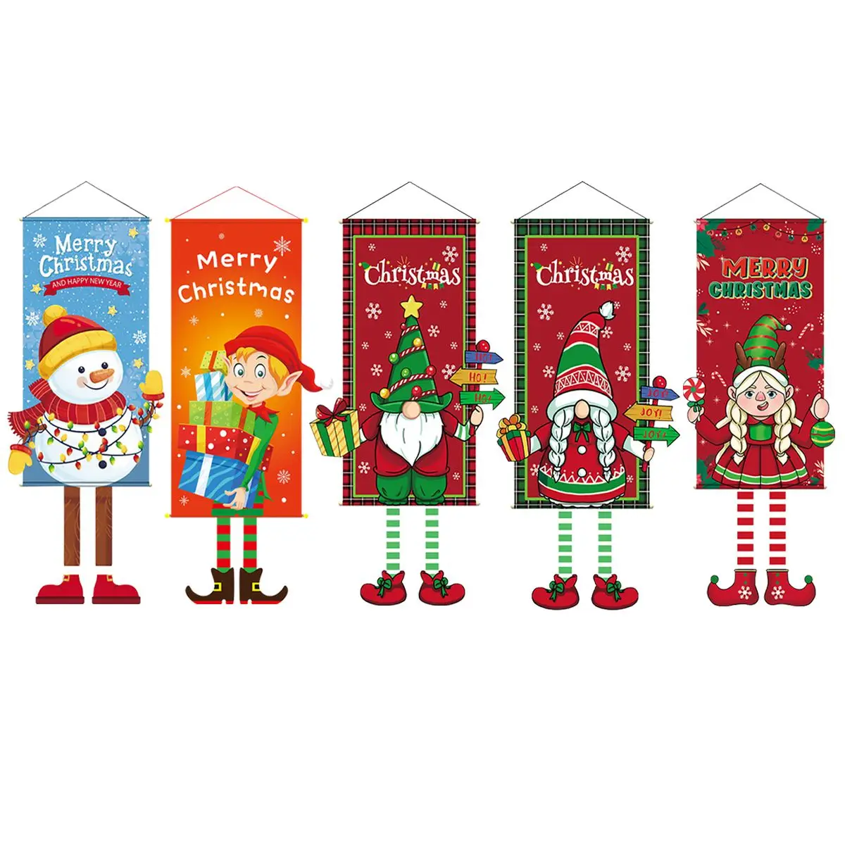 Веселого Рождества, Подвесной флаг, Рождественские украшения для дверей дома, Рождественские украшения, Рождественские подарки Navidad Decor 2023 Новый год 2024 5