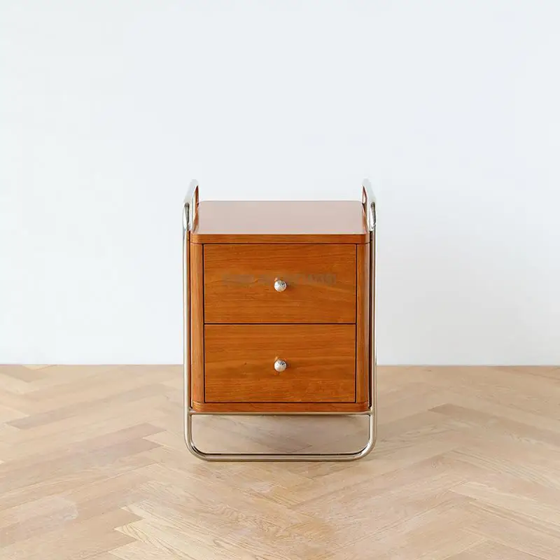Современный минималистичный прикроватный столик Антикварная прикроватная тумбочка Антикварная мебель Bauhaus из нержавеющей Стали Классический дизайнерский стиль 2