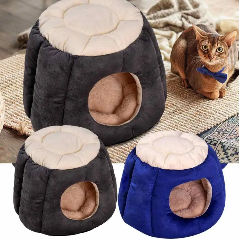 Маленький кошачий домик в помещении, теплая спальная клетка, гнездо, складной дизайн, Спальный инструмент для кошек, собак и других мелких животных 1