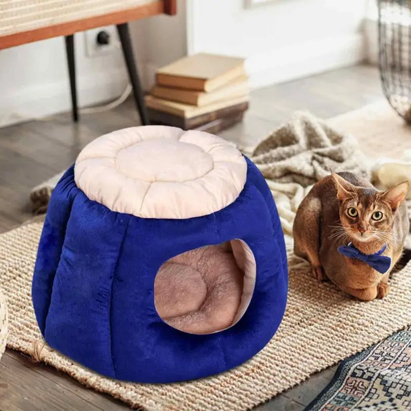 Маленький кошачий домик в помещении, теплая спальная клетка, гнездо, складной дизайн, Спальный инструмент для кошек, собак и других мелких животных 3