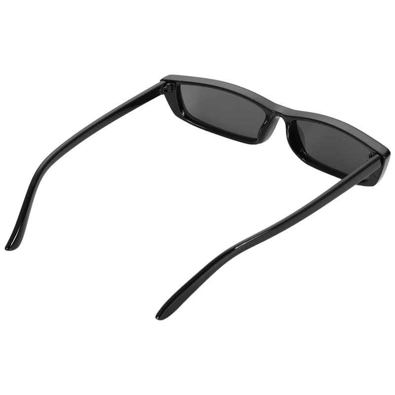 3X Винтажные прямоугольные солнцезащитные очки, женские солнцезащитные очки в маленькой оправе, ретро-очки S17072, Черная оправа, Черный 3