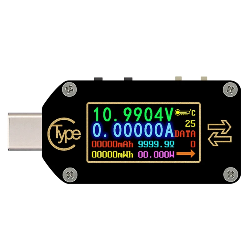 Rd Tc66 Type-C Pd Триггер USB Вольтметр Амперметр Напряжение 2-Полосный Измеритель Тока Мультиметр Зарядное Устройство Pd Аккумулятор USB Tester1 0
