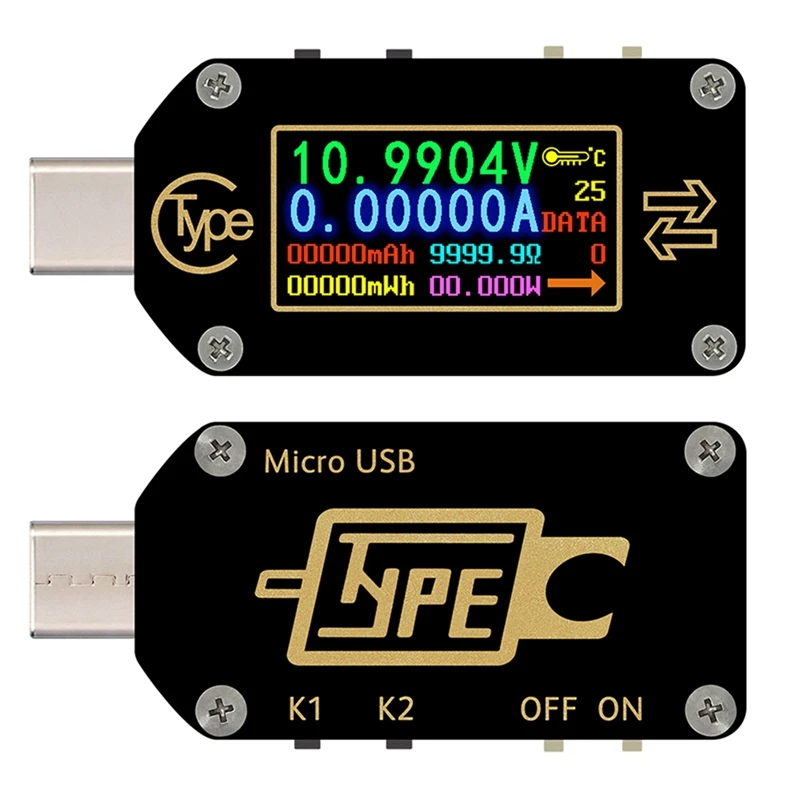 Rd Tc66 Type-C Pd Триггер USB Вольтметр Амперметр Напряжение 2-Полосный Измеритель Тока Мультиметр Зарядное Устройство Pd Аккумулятор USB Tester1 1