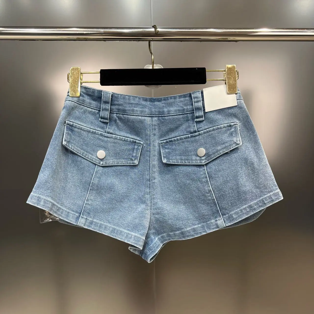 летние однобортные джинсовые шорты европейского и американского дизайнера уличной моды 2023 года с большими карманами Sa 3