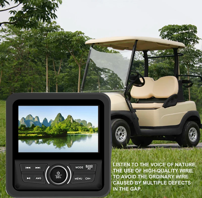 Морское стерео радио FM/AM USB для квадроцикла UTV, лодки, гольф-кара, грузовика, автомобиля, головного устройства, звуковой системы, совместимой с Bluetooth 2