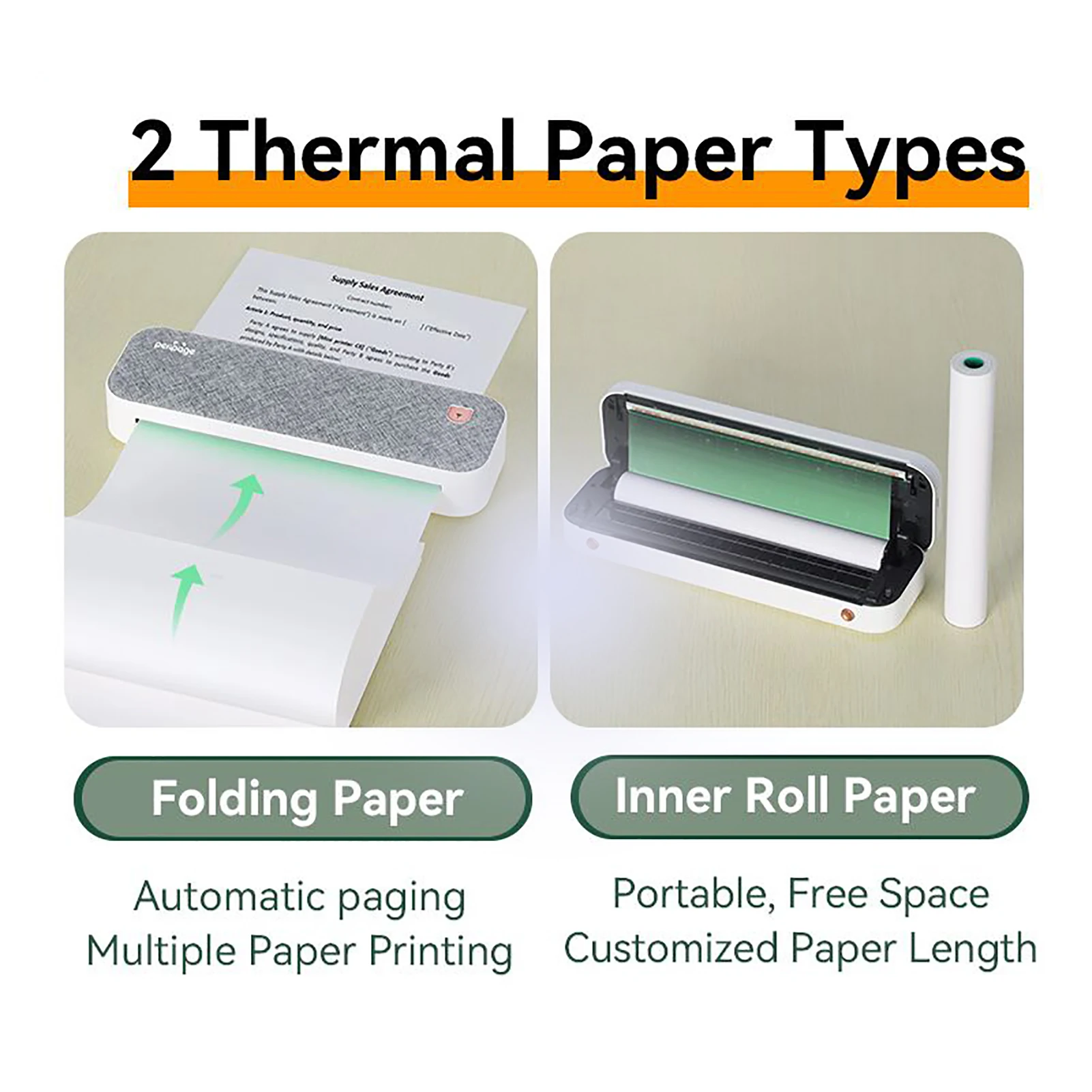 Принтер для бумаги PeriPage формата А4 С прямым термотрансфером, беспроводной принтер, мобильный 210-мм Мини-мобильный фотопринтер, подключение USB BT 1