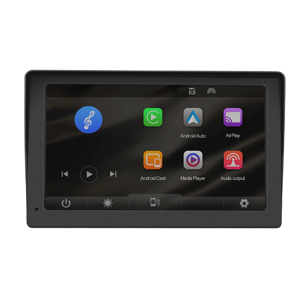 7-Дюймовый Автомобильный Радиоприемник HD 1024P Беспроводной Carplay Android Auto FM-Радио Сенсорный Экран MP5-Плеер Голосовое Управление FM-передатчиком Mirrorlink 0