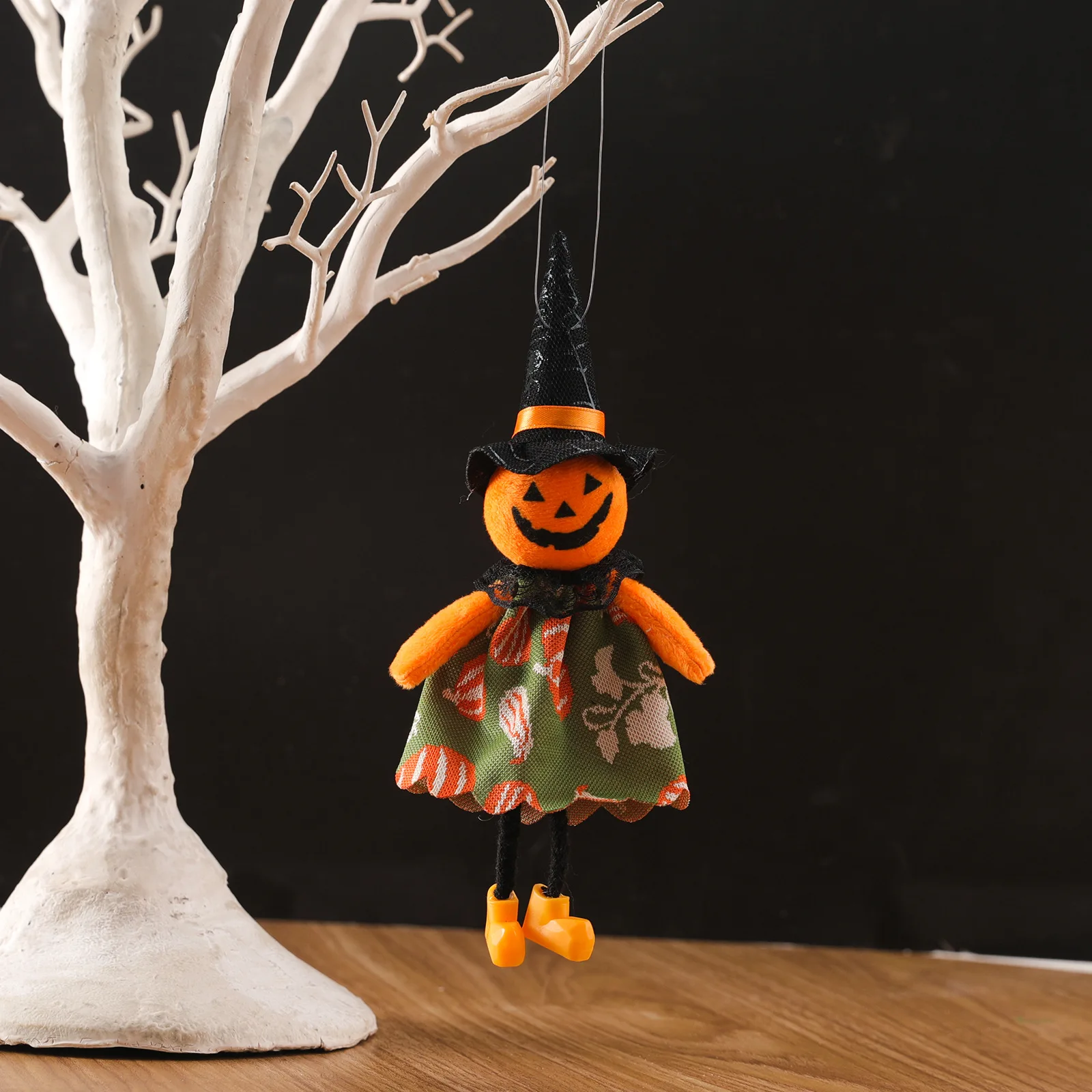 Подвесной декор с привидениями на Хэллоуин на открытом воздухе, украшения из тыквенного дерева ведьмы, Милая подвеска в виде соломенного ветрового носка, домашний декор в помещении, газон во внутреннем дворике 2