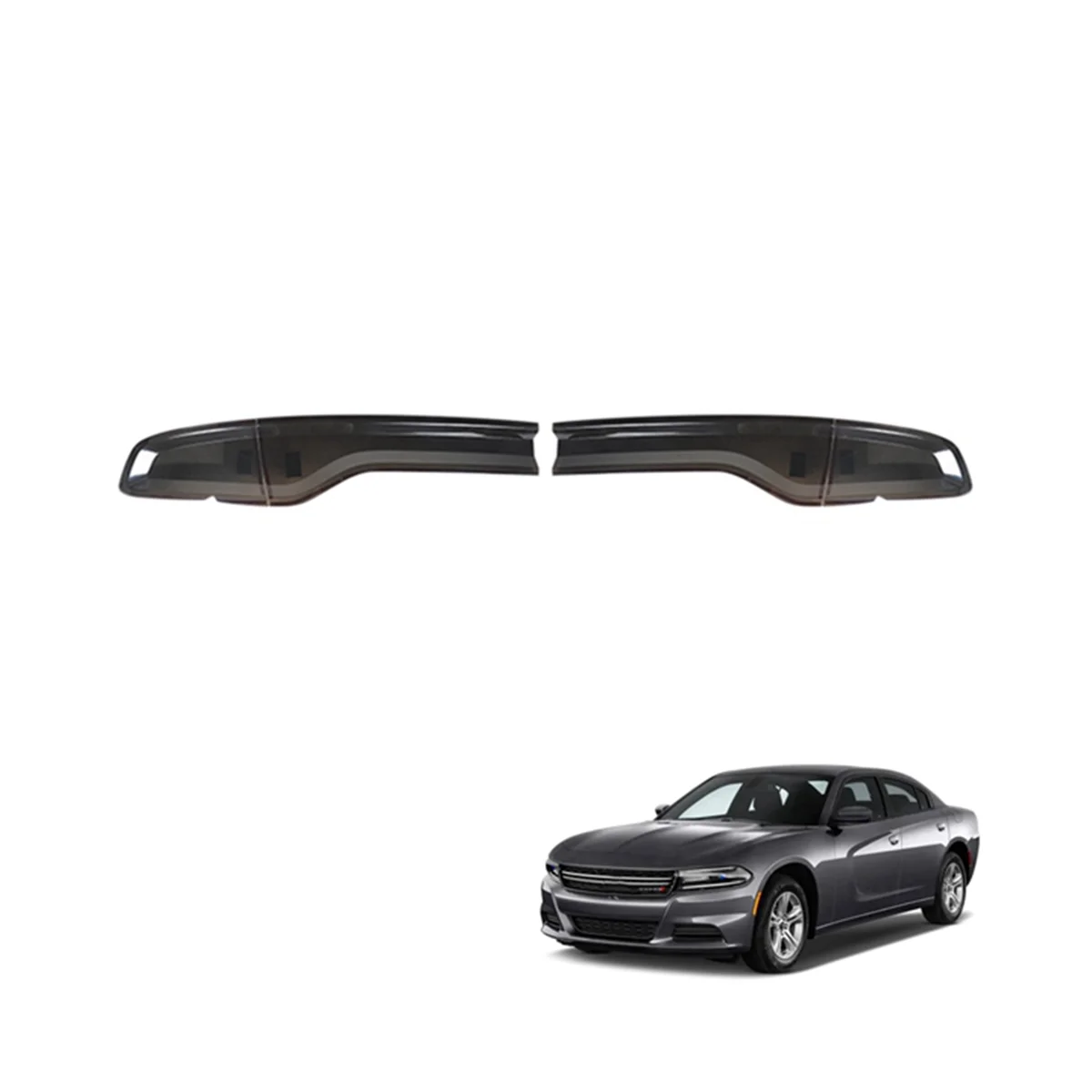Автомобильная закопченная задняя крышка заднего фонаря, отделка фонаря заднего фонаря, Гарнир, капоты ламп для Dodge Charger 2015-2020 1