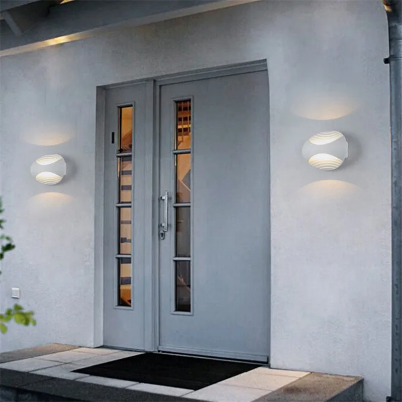 Уличные настенные светильники RONIN Современная белая Водонепроницаемая светодиодная лампа для дома, веранды, балкона, двора виллы 2