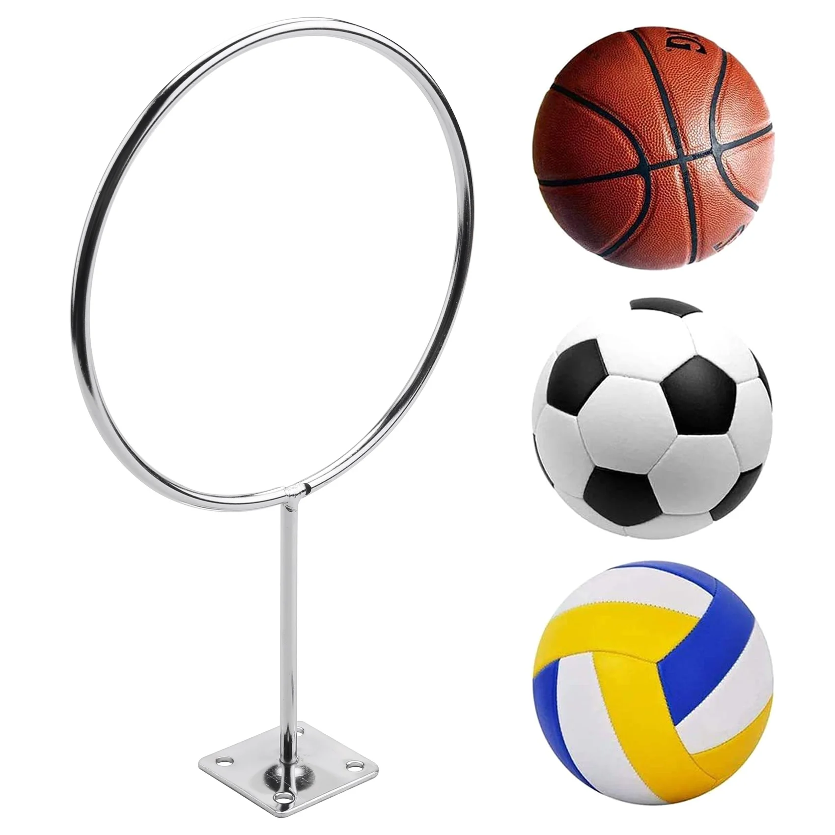 5 Упаковок Держателей мячей Настенное крепление Стойка для хранения мячей для спортивных упражнений Органайзер для показа баскетбола, волейбола, Футбола 1