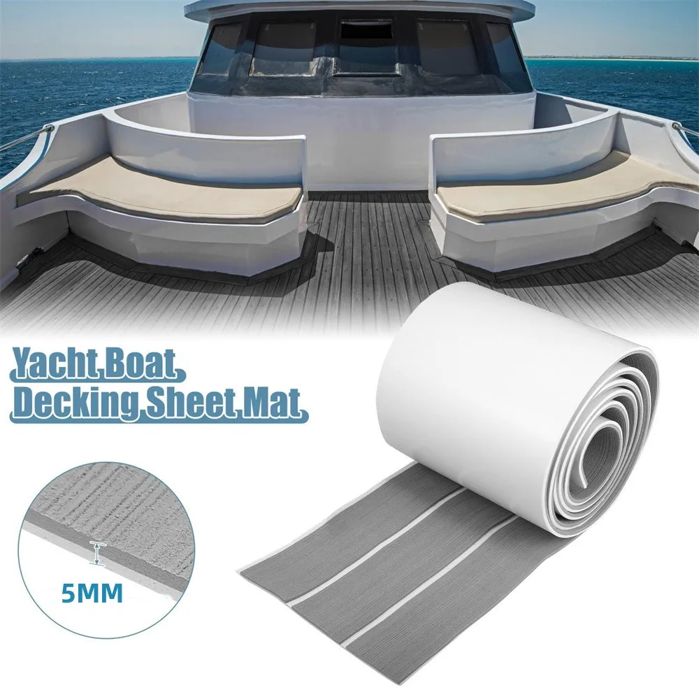 2400x17cm EVA Настил Из Искусственного Тика Листовой Коврик Нескользящий Самоклеящийся для Лодки Yacht Marine Deck Pad RV Trunk Floor Carpet 2
