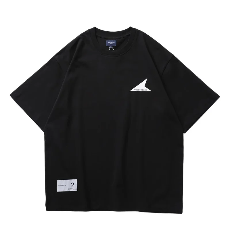 Японская уличная футболка DESCENDANT DCDT, ограниченная серия, свободная футболка с коротким рукавом и треугольным принтом для мужчин 4