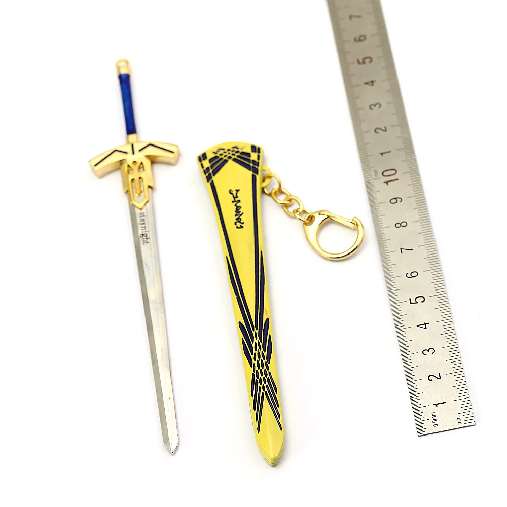 Модель ножен для меча аниме Fate Stay Night Брелок для ключей King Arthur Saber Sword Брелоки для ключей Аниме Косплей Реквизит Сувенир Подарок Оптом 3