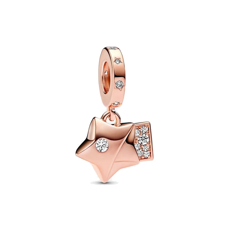 Новые бусины из стерлингового серебра 925 пробы серии lucky star подходят к оригинальному браслету Pandora DIY jewelry charm lady gift 2