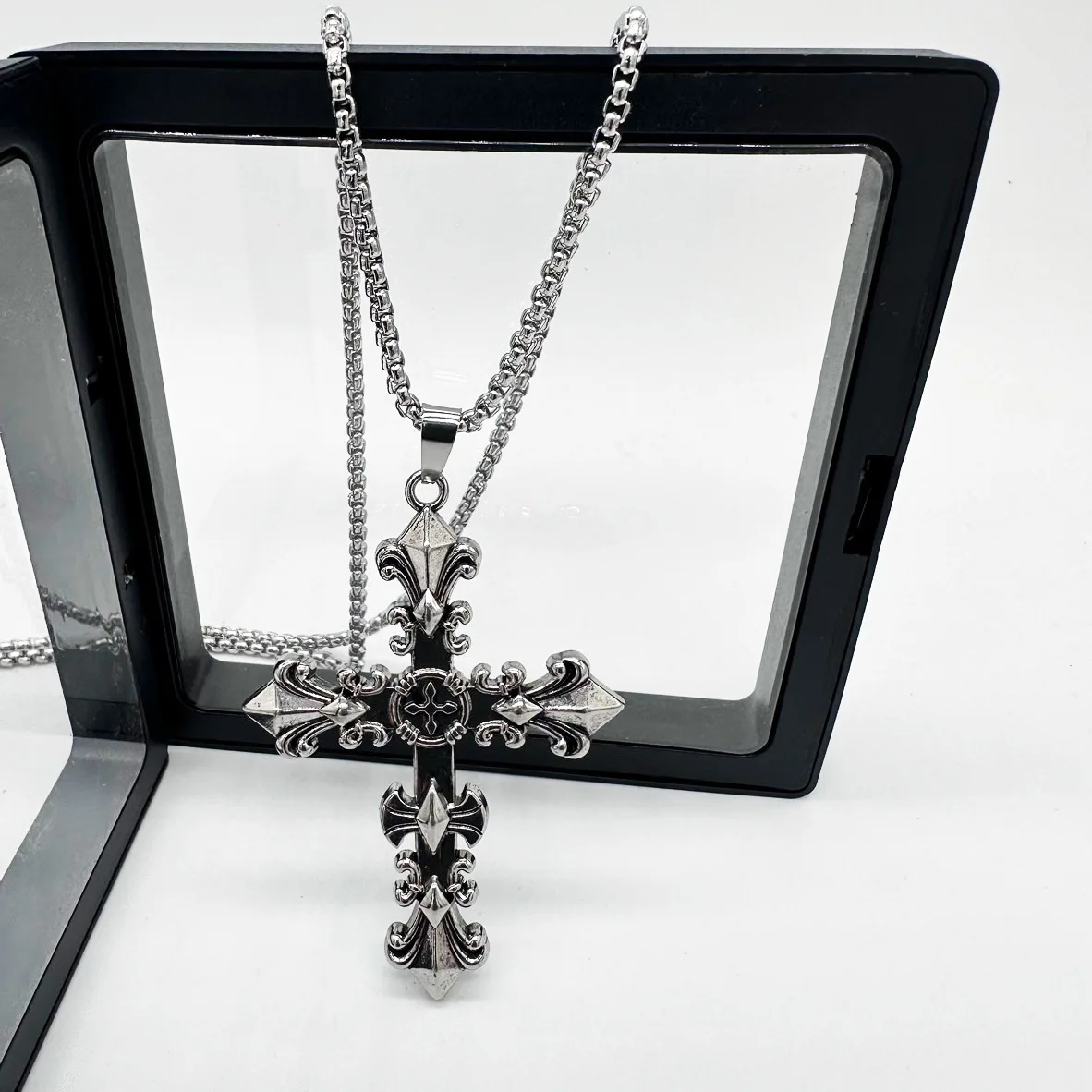 Y2K Панк-ожерелье с подвеской в виде креста для мужчин и женщин, готическое ожерелье на ключицу, эстетика, ретро-украшения в стиле хип-хоп, подарок для вечеринки, Богемия 1