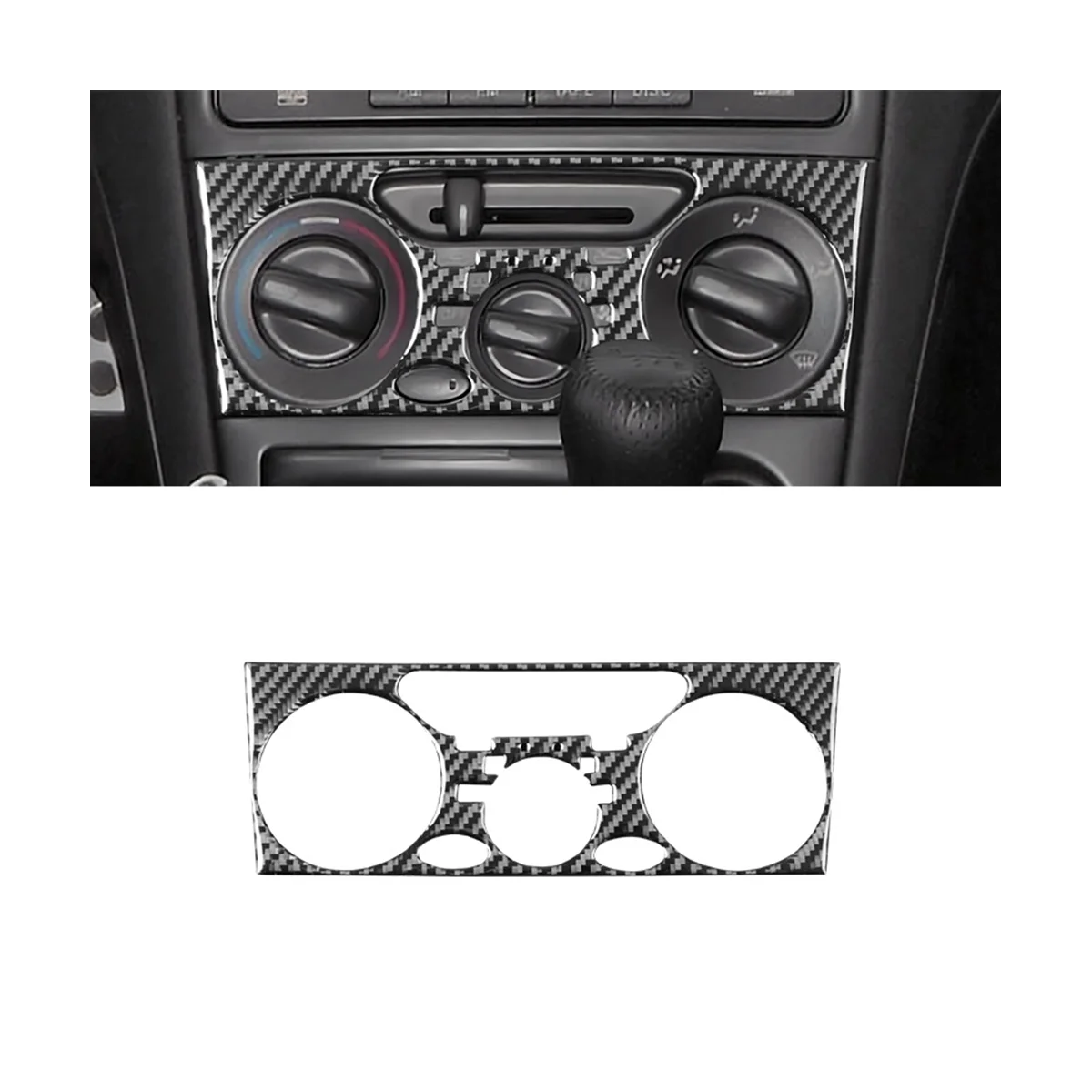 Для Toyota Celica 00-05 Наклейка с центральной ручкой управления воздухом из углеродного волокна 1