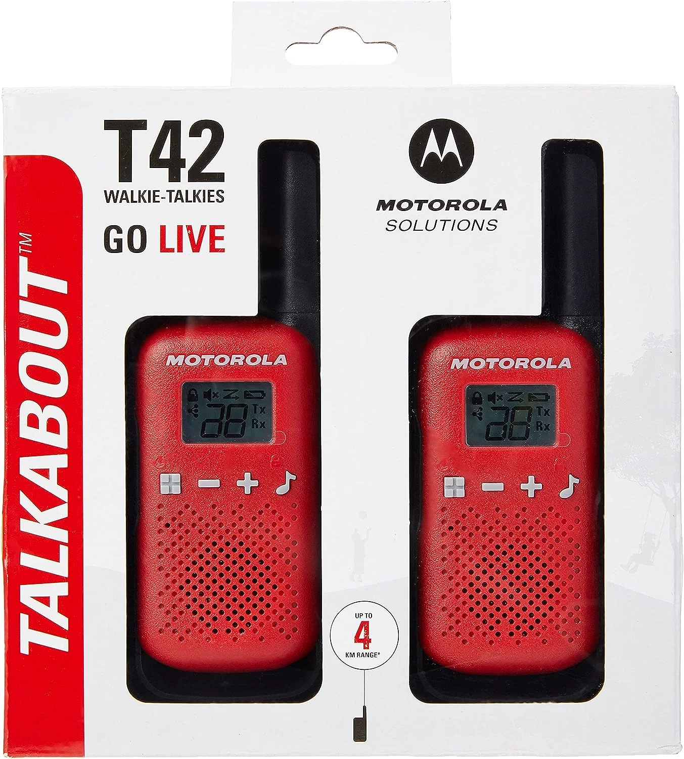 Портативная рация T42 Talkabout PMR446 для детей с двусторонней связью (комплект из 2-х) – красный для Motorola Solution 0