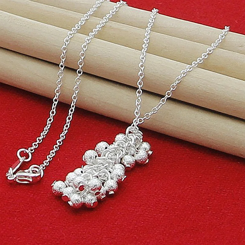 Ювелирные изделия Nareyo из серебра 925 пробы, элегантные матовые бусины, круглое ожерелье, подвеска для женщин, ювелирные изделия, лучшие подарки 1