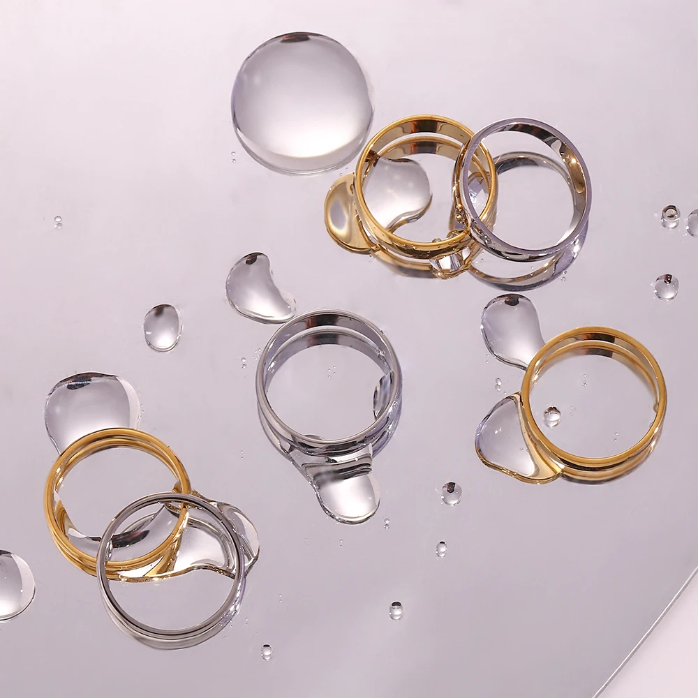 кольца для пальцев из нержавеющей стали 2 мм, 4 мм, 6 мм, 18-Каратное позолоченное серебро, женские минималистичные золотые кольца для женщин Без потускнения 4