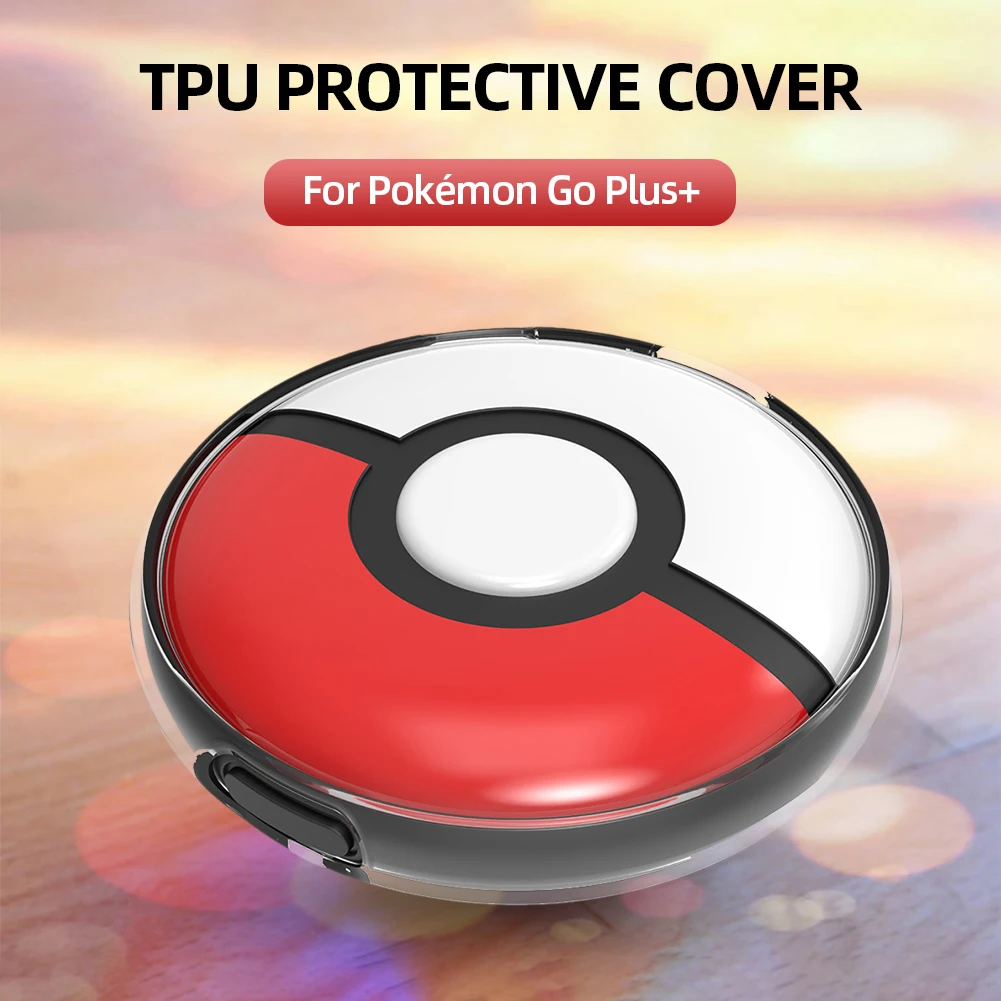 Прозрачный сменный корпус, защитный чехол с ремешком для рук, жесткий чехол из ударопрочного ТПУ для Pokémon Go Plus + 1