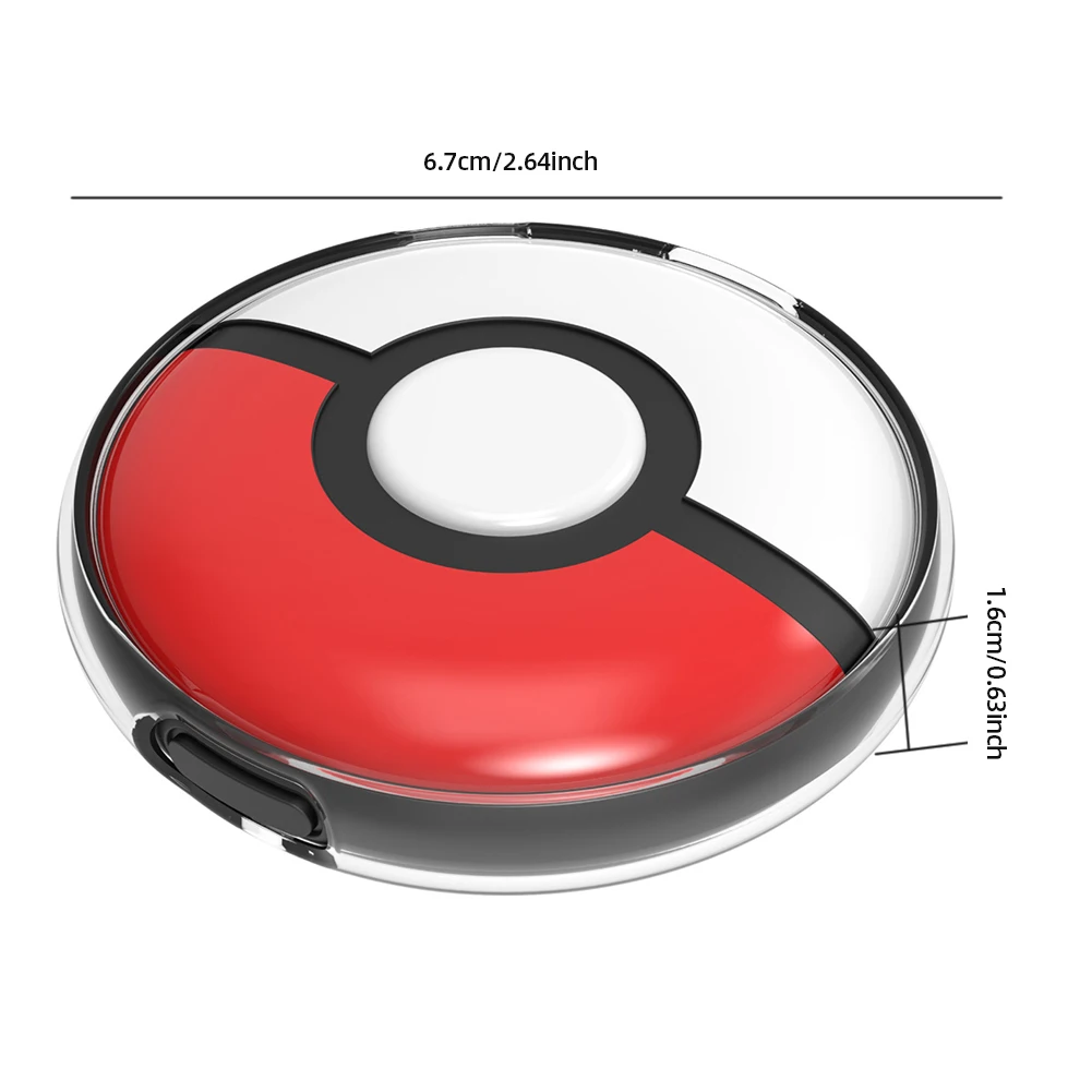 Прозрачный сменный корпус, защитный чехол с ремешком для рук, жесткий чехол из ударопрочного ТПУ для Pokémon Go Plus + 5