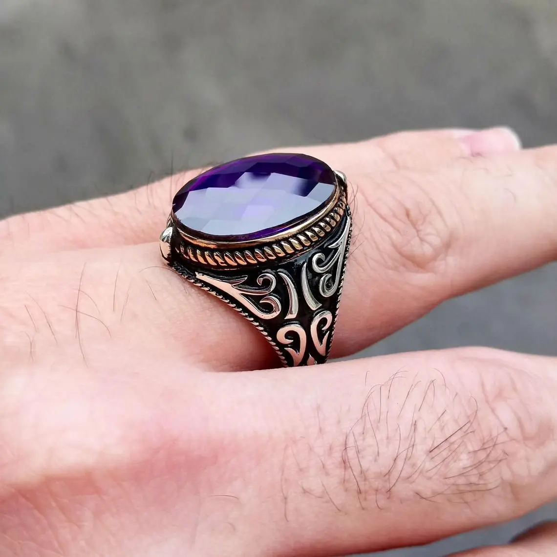 Прямое фабричное Винтажное Античное посеребренное Прозрачное кольцо со стразами, инкрустированное искусственным драгоценным камнем, Классическое кольцо 2