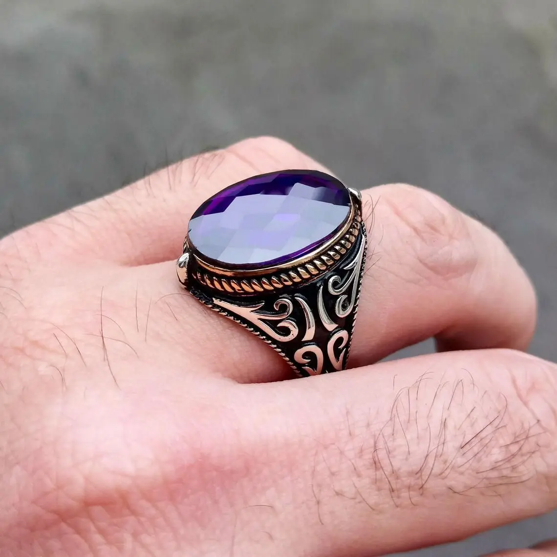 Прямое фабричное Винтажное Античное посеребренное Прозрачное кольцо со стразами, инкрустированное искусственным драгоценным камнем, Классическое кольцо 3