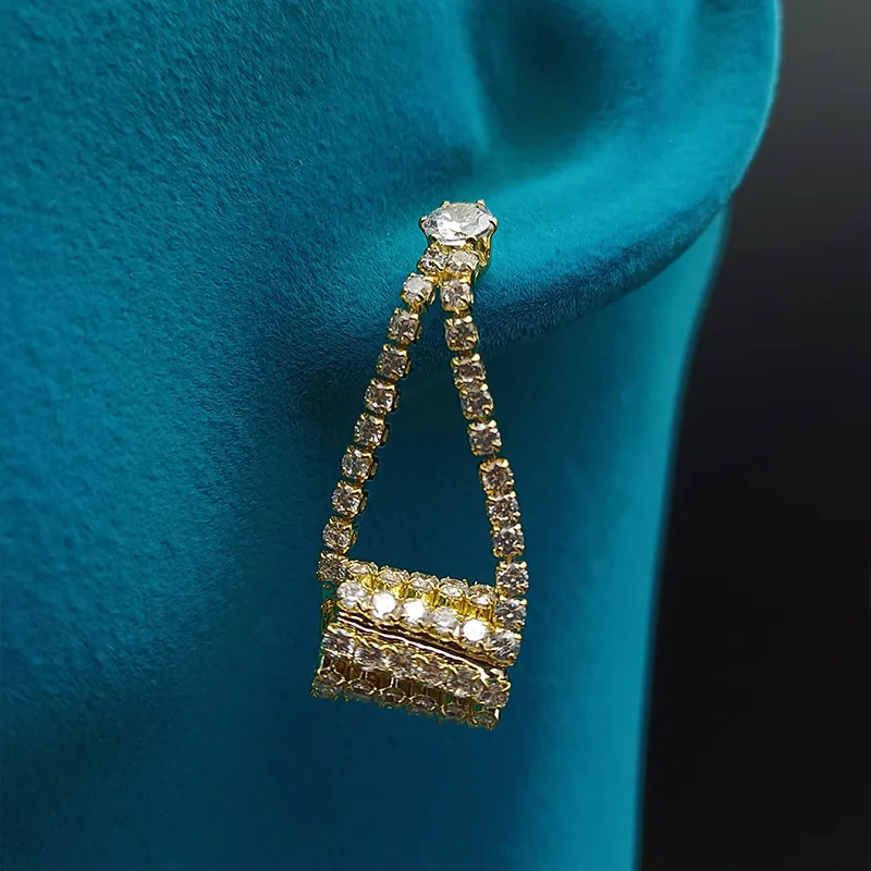 Золотые серьги-капли, блестящие украшения в стиле бохо, французские серьги из серебра 925 пробы, минимализм, Подвесные серьги для женщин, новинка 2023 года 4