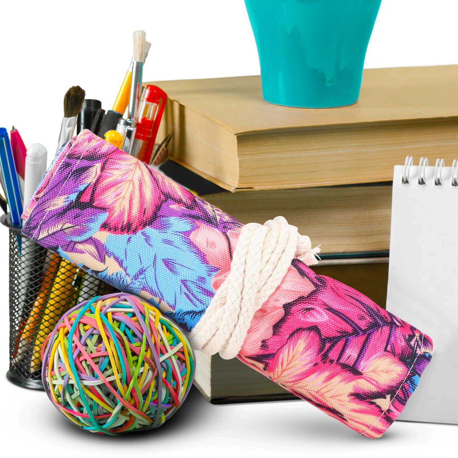 2 шт. Холщовый чехол, обертывания, рулонные сумки Большой емкости, цветные карандаши для офиса, цветные детские карандаши 5