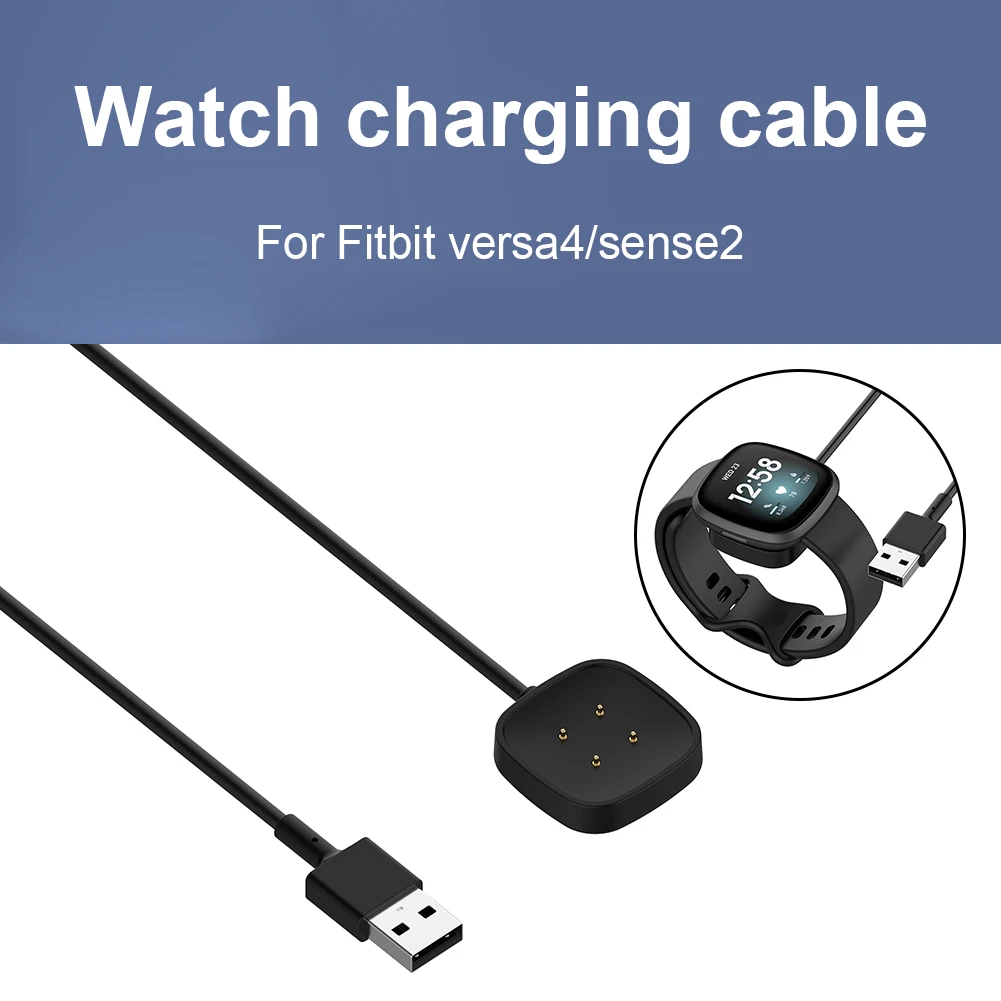 Кабель для зарядки 30 см / 1 м, адаптер питания для док-станции, кабель для зарядного устройства для часов, Сменный шнур, Аксессуары для док-станции для Fitbit Versa4 / sense2 2