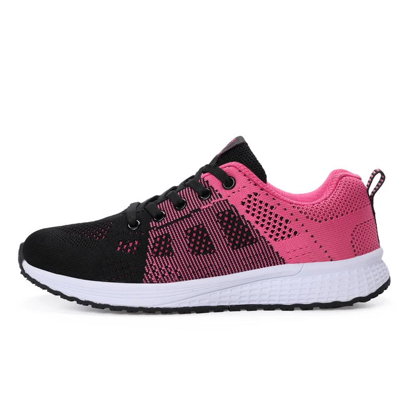 Дышащие женские кроссовки для бега, легкая противоскользящая женская спортивная обувь, уличные мягкие женские кроссовки, модные теннисные туфли на шнуровке 4