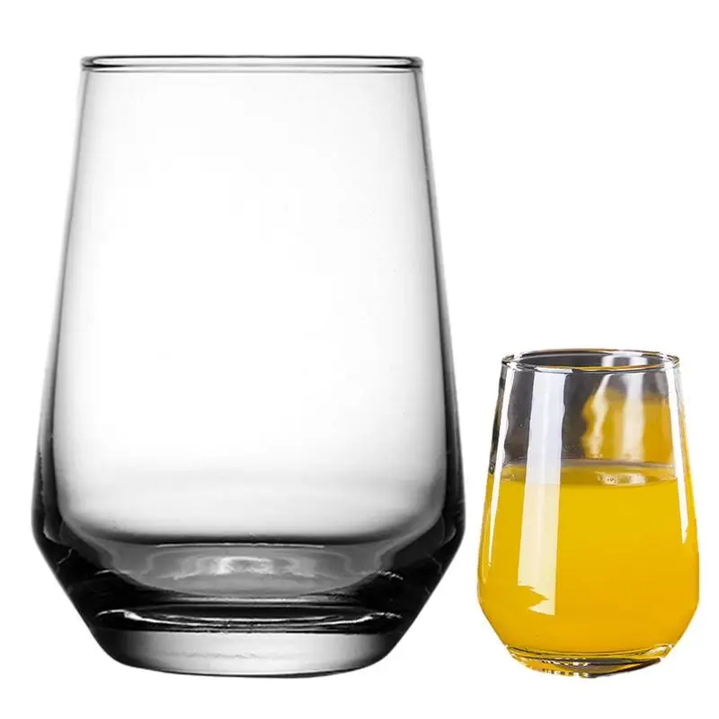 Стаканы для воды без ножек, стильные геометрические прозрачные стеклянные стаканчики, Многоразовые для стеклянной посуды для питья Вина, виски, сока, воды 5