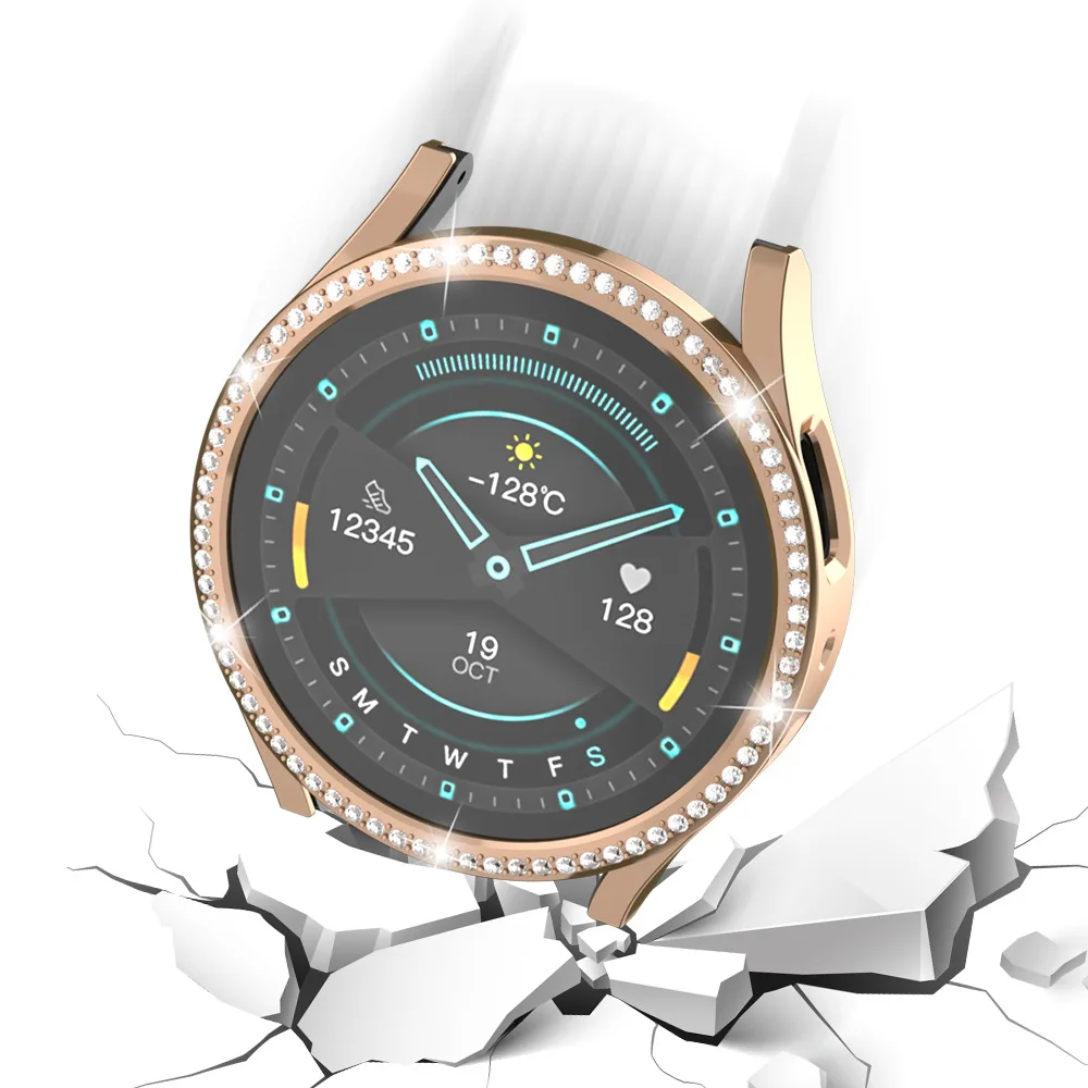 Ремешок + защитный чехол для Samsung Galaxy Watch 6 5 4 40/ 44 мм металлический браслет с бриллиантами Galaxy Watch 4 6 40 мм 44 мм ремешок 20 мм Correa 5