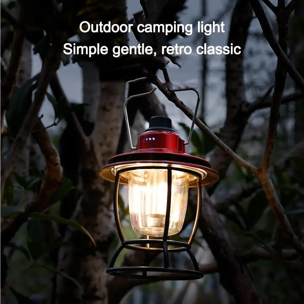 Светодиодный фонарь для кемпинга, перезаряжаемые винтажные светодиодные фонари, Водонепроницаемые аварийные огни для походов в палатках, отключение электроэнергии, ураган 1