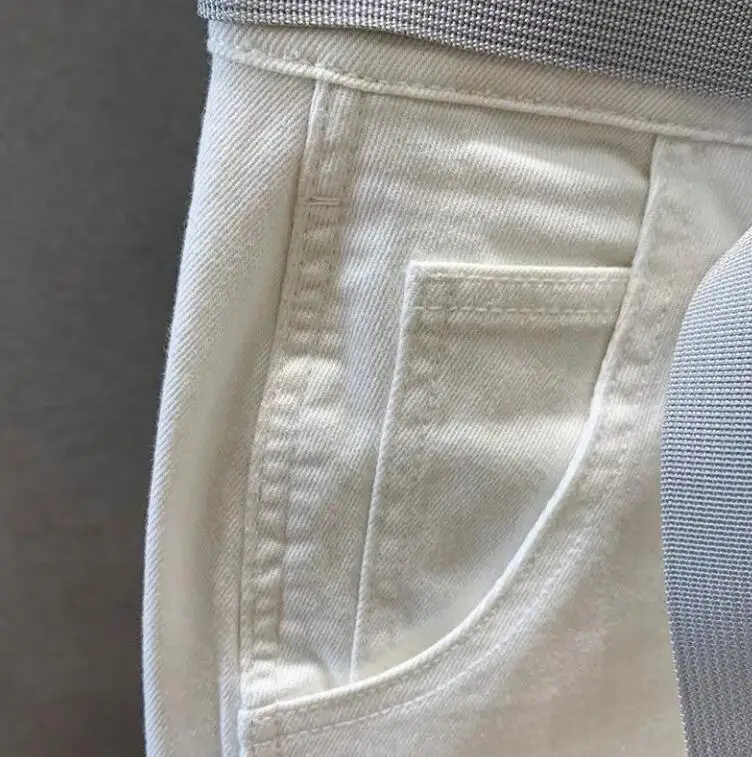 Мужские брюки Джинсовые Шорты С Логотипом Hazzys 2023, Летние Мужские Брюки, Модные Повседневные Свободные Шорты, Белые Мужские Брюки Для верхней одежды 3