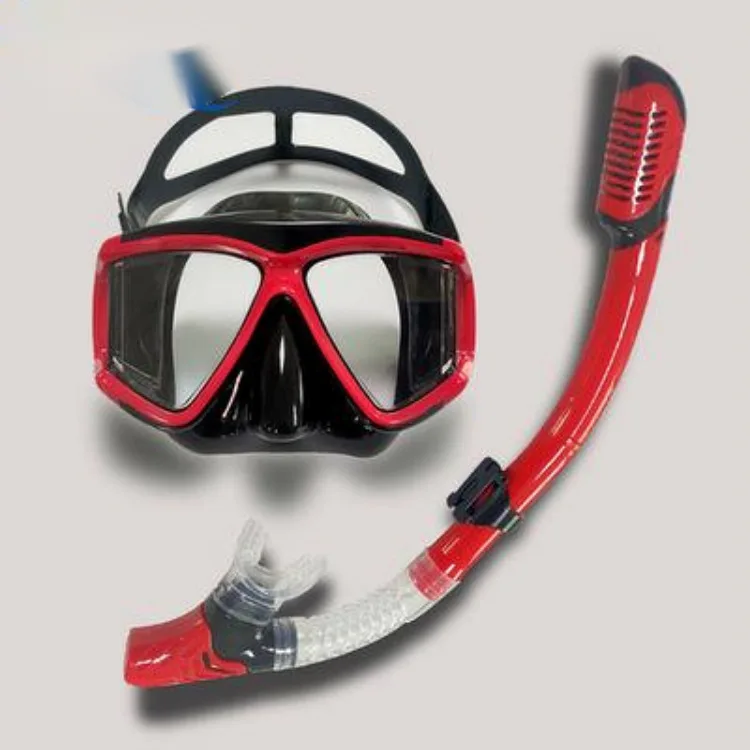 Силиконовая маска из закаленного стекла с поплавком для плавания, зеркало для дайвинга, Дыхательная трубка для подводного плавания, Два сокровища для подводного плавания 3