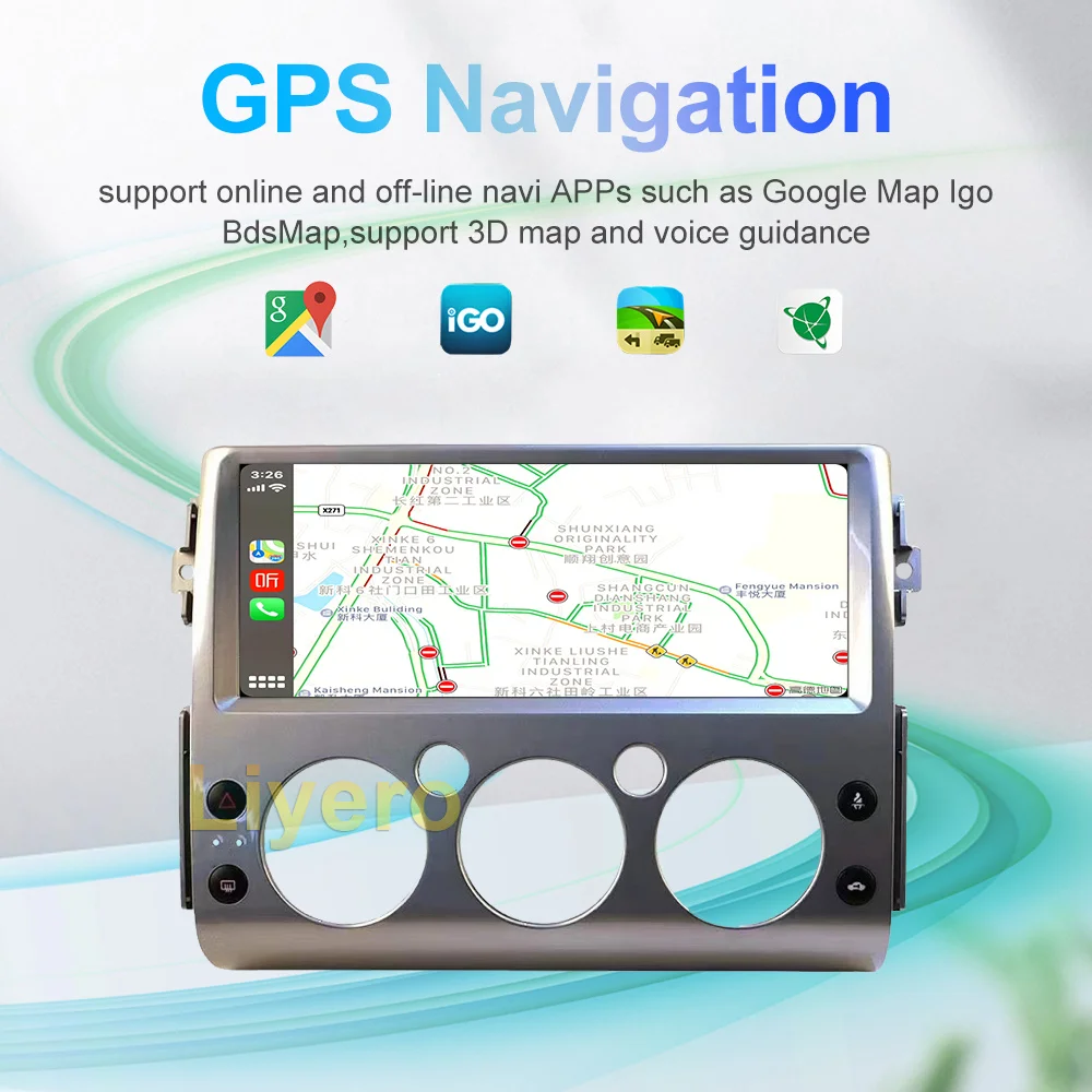 Liyero 12,3 Дюймов Android 12 Для Toyota FJ Cruiser J15 2006-2020 Автомобильный Радио Стерео Мультимедийный Плеер GPS Навигация Carplay Auto 1