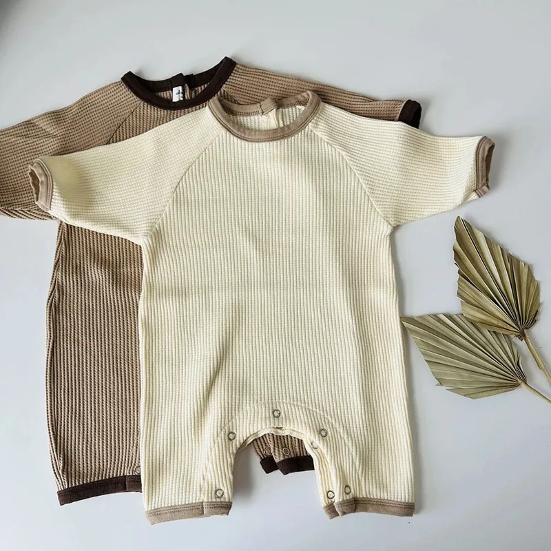 2023, Комбинезон для маленьких девочек и мальчиков, Хлопковый детский пуловер с длинными рукавами, Комбинезон, Милая одежда для новорожденных, Аксессуары для детской одежды. 3