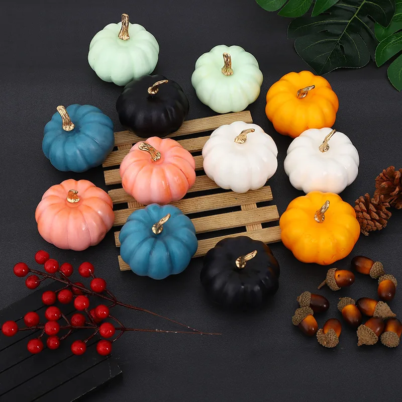 Мини-искусственный декор из тыквы на Хэллоуин, имитация овощей, поделки, украшение для вечеринки на Хэллоуин, реквизит для сбора урожая на ферме 1