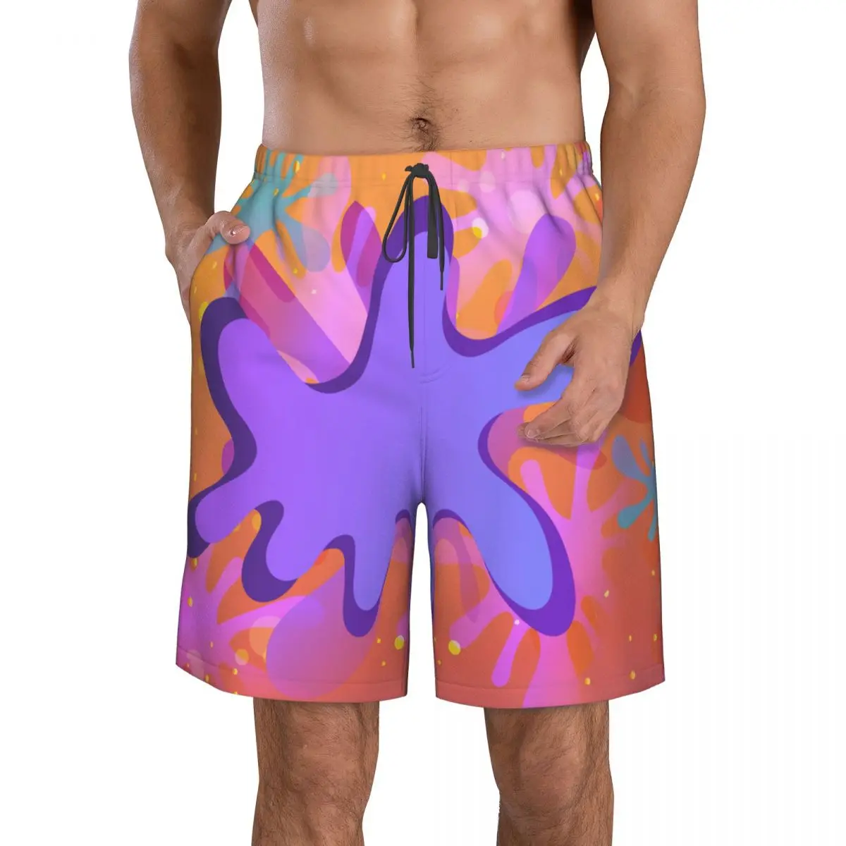 Купальники мужские бермуды Мужские шорты пляжные подводные бактерии быстросохнущие купальники приморские мужские шорты для отдыха Мужская прямая поставка 3