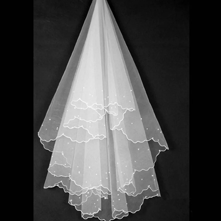 Белая прозрачная сетка, однослойная, длина 150 см, свадебный головной убор, фата для новобрачных 2024 г. 1