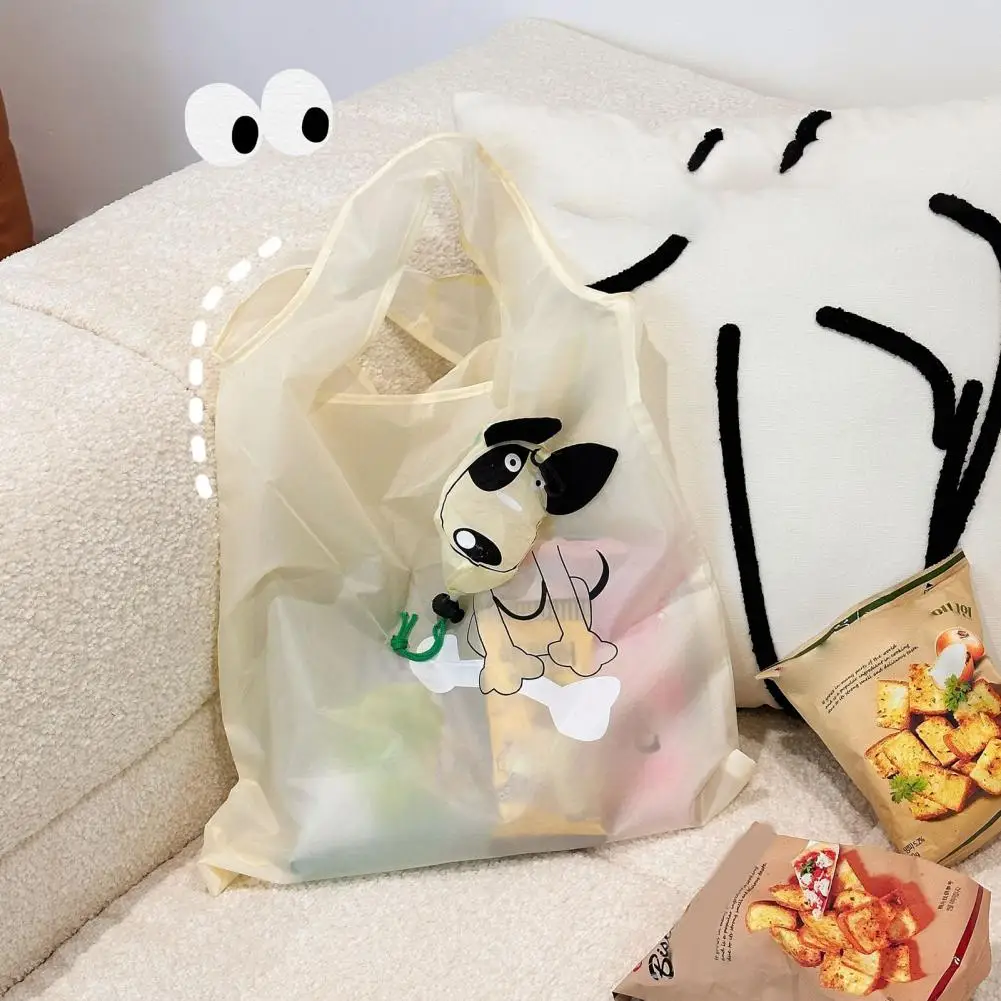 Сумка для покупок с изображением щенка животного, компактная складная сумка-тоут для повседневной жизни 2