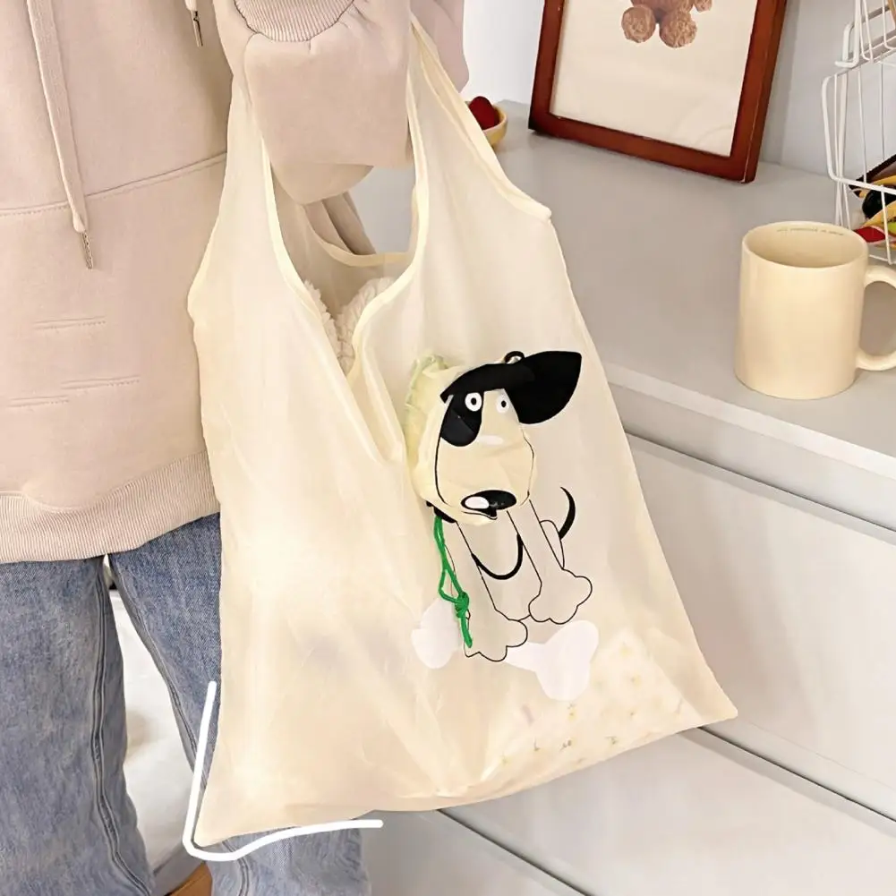 Сумка для покупок с изображением щенка животного, компактная складная сумка-тоут для повседневной жизни 5