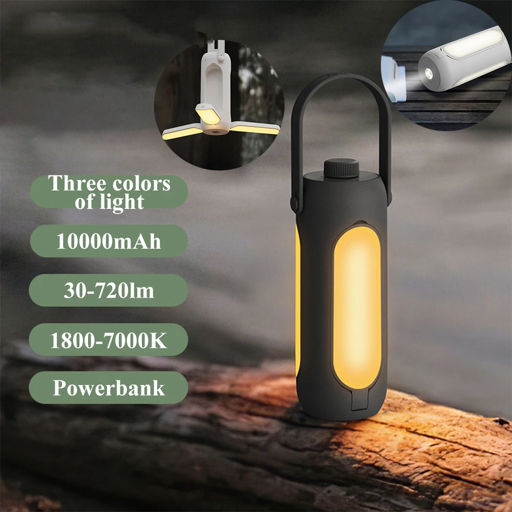 Портативный Многофункциональный Походный фонарь Z30, перезаряжаемый через USB, 10000 мАч, Мини-фонарь для палатки, Уличный Водонепроницаемый фонарик 2