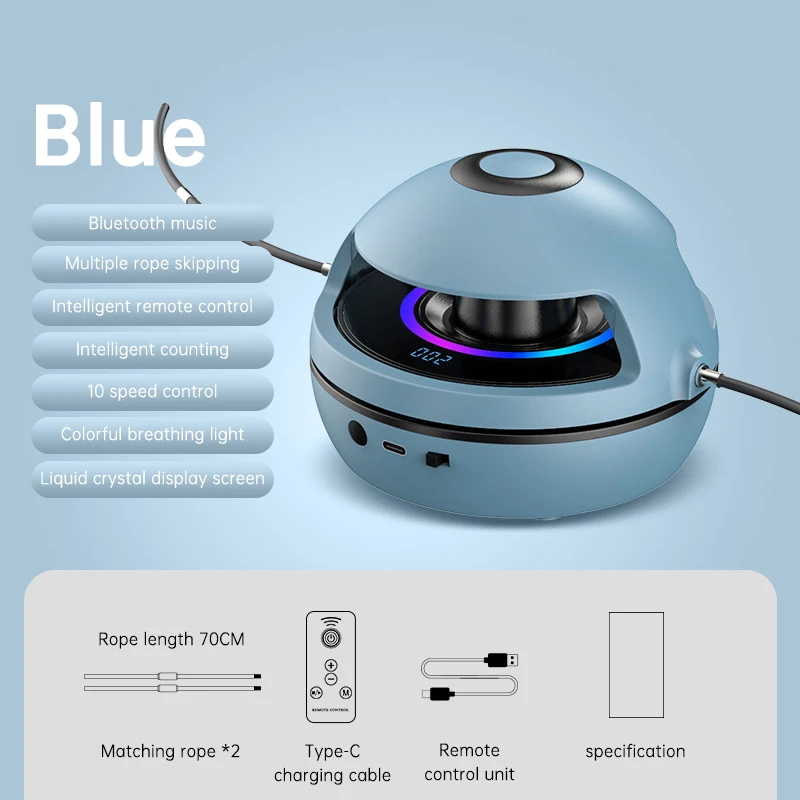 Интеллектуальная Автоматическая Электрическая скакалка для домашних тренировок, совместимая с Bluetooth, Электронная счетная машина для прыжков со скакалкой 3