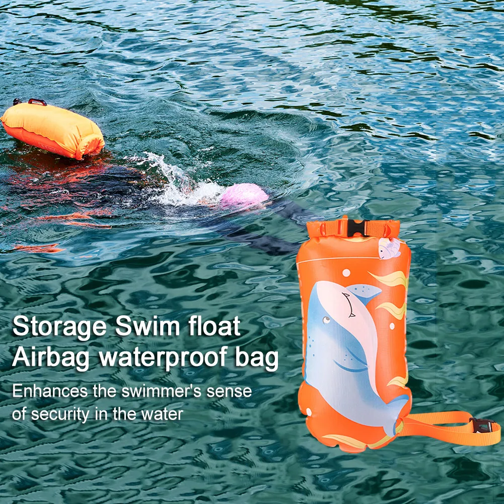Защитный плавательный буй Portbale с поясным ремнем Надувная дрейфующая сумка для плавания в открытой воде 1