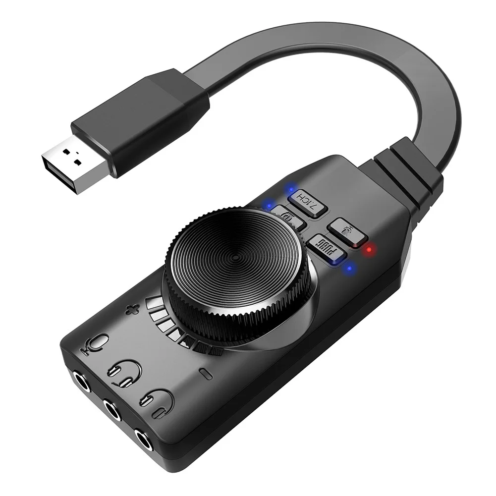 Адаптер-преобразователь звуковой карты GS3 7.1 Channel Внешняя аудиогарнитура USB для ПК 0